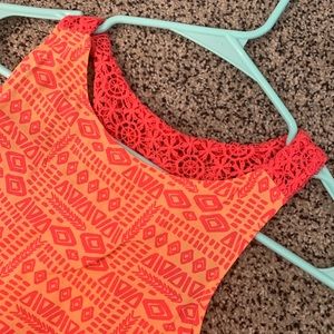 Cat & Jack Target Tank Dress MED 7/8 Pink Orange